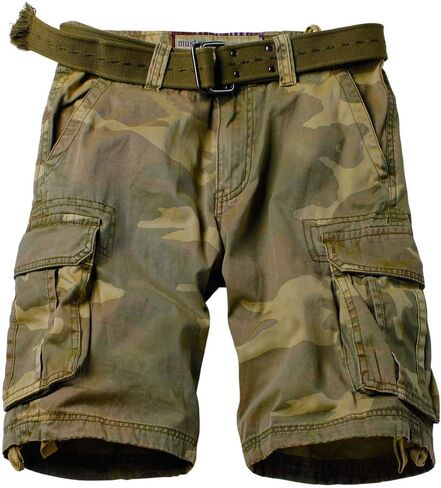 AKARMY Men's Camo Cargo Shorts Outdoor Multi-Pocket Cotton Casual Shorts with No Belt in Saudi Arabia