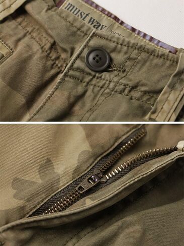 AKARMY Men's Camo Cargo Shorts Outdoor Multi-Pocket Cotton Casual Shorts with No Belt in Saudi Arabia
