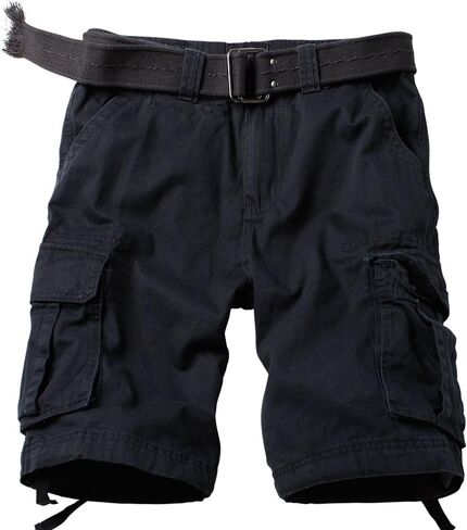 AKARMY Men's Camo Cargo Shorts Outdoor Multi-Pocket Cotton Casual Shorts with No Belt in Saudi Arabia