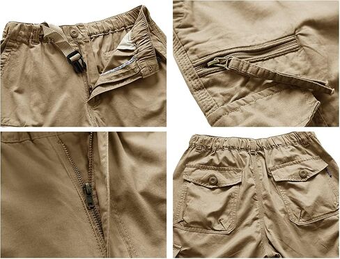 MAGNIVIT Men's Capri Cargo Shorts Casual Hiking Military Tactical Below Knee Shorts 3/4 Cargo Shorts with Multi-Pockets in Saudi Arabia