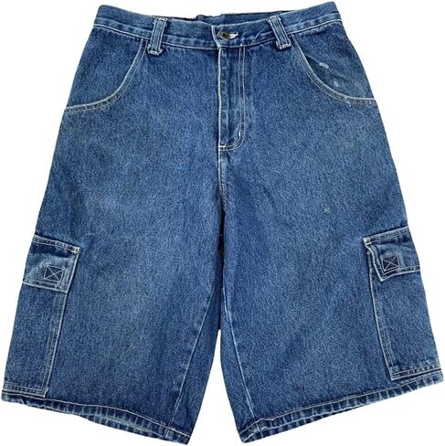 IDEALSANXUN Mens Summer Casual Plus Size Loose Fit Jeans Denim Shorts in Kuwait