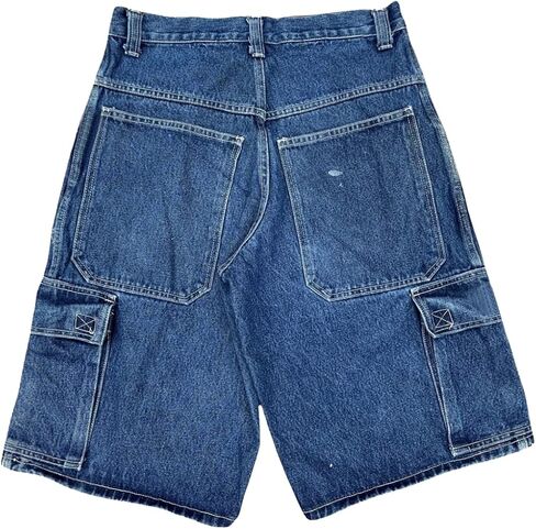 IDEALSANXUN Mens Summer Casual Plus Size Loose Fit Jeans Denim Shorts in Kuwait