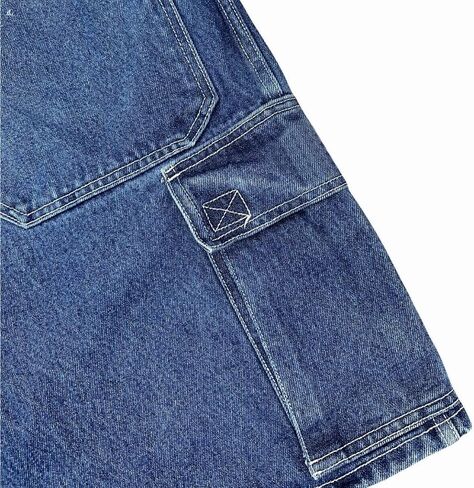IDEALSANXUN Mens Summer Casual Plus Size Loose Fit Jeans Denim Shorts in Kuwait