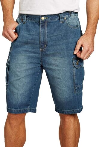 Liberty Blues Men's Big & Tall ™ Denim Cargo Shorts in Saudi Arabia