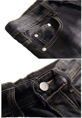 Lavnis Men's Casual Denim Shorts Classic Fit Distressed Summer Fashion Ripped Short Jeans in Saudi Arabia