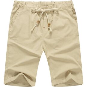 Sailwind Men’s Linen Shorts Casual Drawstring Summer Beach Shorts