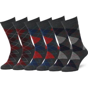 Easton Marlowe Mens Dress Socks 6 Pack Classic Cotton Dress Socks for Men - Patterned Socks in Saudi Arabia