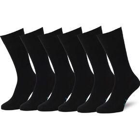 Easton Marlowe Mens Dress Socks 6 Pack Classic Cotton Dress Socks for Men - Patterned Socks