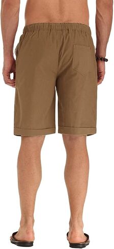 Sailwind Men’s Linen Shorts Casual Drawstring Summer Beach Shorts in Saudi Arabia