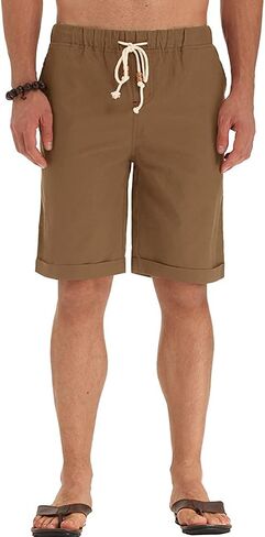 Sailwind Men’s Linen Shorts Casual Drawstring Summer Beach Shorts in Saudi Arabia