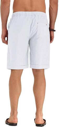 Sailwind Men’s Linen Shorts Casual Drawstring Summer Beach Shorts in Saudi Arabia