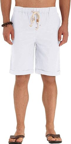 Sailwind Men’s Linen Shorts Casual Drawstring Summer Beach Shorts in Saudi Arabia