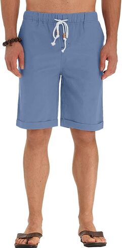 Sailwind Men’s Linen Shorts Casual Drawstring Summer Beach Shorts in Saudi Arabia