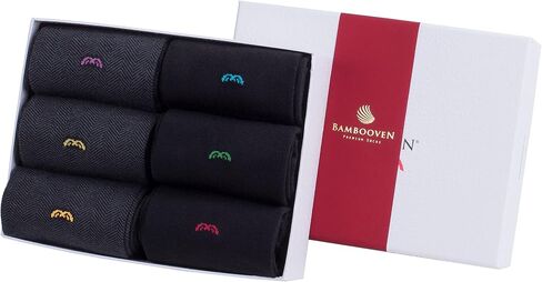 جوارب وبنطلون للرجال من Bambooven - جوارب من الخيزران الفاخر، خالية من الروائح وقابلة للتنفس، (3 أزواج أو 6 أزواج + صندوق هدايا) in Kuwait