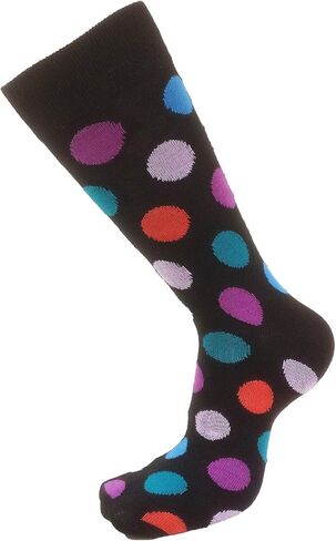 USBingoshop Mens Cotton Argyle Striped Solid Ribbed Black Crew Dress Socks in Kuwait