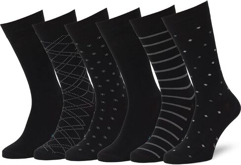Easton Marlowe Mens Dress Socks 6 Pack Classic Cotton Dress Socks for Men - Patterned Socks in Saudi Arabia