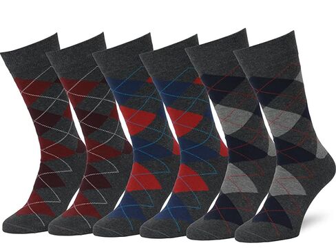 Easton Marlowe Mens Dress Socks 6 Pack Classic Cotton Dress Socks for Men - Patterned Socks in Saudi Arabia