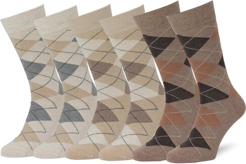Easton Marlowe Mens Dress Socks 6 Pack Classic Cotton Dress Socks for Men - Patterned Socks in Saudi Arabia