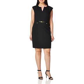 Calvin Klein Women's Shift Dress with Gold-Tone Hardware