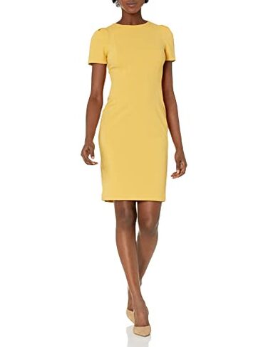 Calvin Klein Women's Tulip Sleeved Sheath Dress in Saudi Arabia