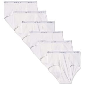 Hanes Men's 6-Pack FreshIQ Tagless Cotton Brief, White, X-Large in Saudi Arabia