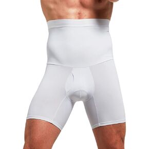 QUAFORT Men Tummy Control Shorts High Waist Slimming Shapewear Body Shaper Leg Underwear Briefs