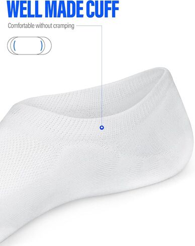 Closemate Mens No Show Socks Low Cut Invisible Socks for Men Women 6 Pairs Non Slip Cotton Casual Sneaker Trainer Socks in Saudi Arabia