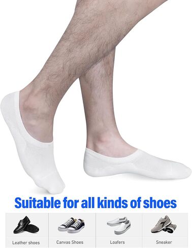Closemate Mens No Show Socks Low Cut Invisible Socks for Men Women 6 Pairs Non Slip Cotton Casual Sneaker Trainer Socks in Saudi Arabia