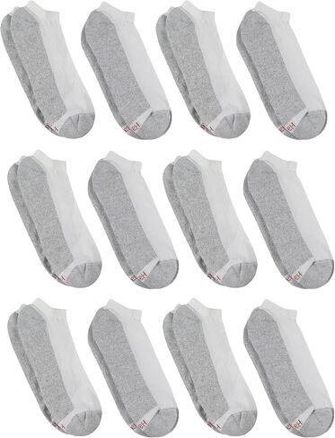 Hanes Men's Double No Show Socks 12-Pair Pack, Available in Big & Tall in Kuwait