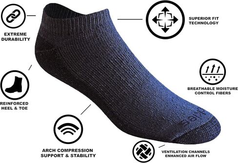 Dickies Men's Dri-tech Moisture Control No Show Socks (6 & 12 Pairs) in Saudi Arabia