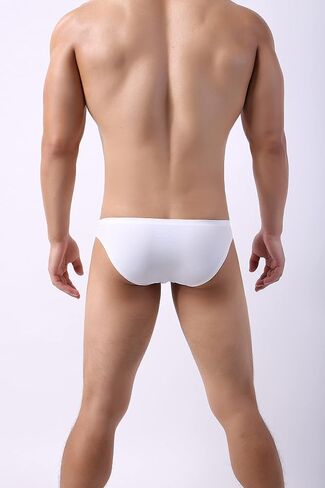 4UFiT Men's Ice Silk Bikini Briefs Stripes Low Rise Bikini Underwear in Saudi Arabia