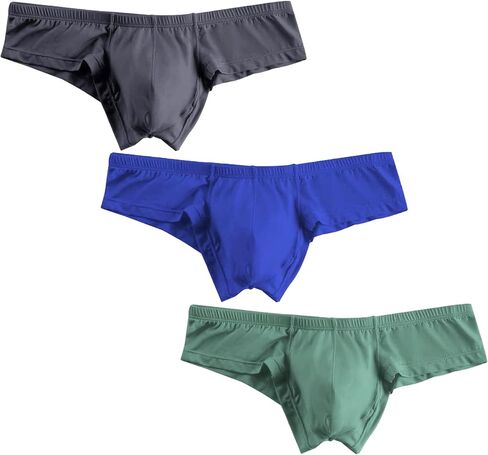 HOOFESAN Men's Underwear Micro Modal Bikini Briefs Low Rise Half Back Coverage Silky Touch Underpants Multipack in Kuwait