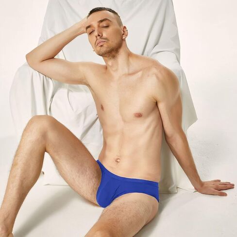HOOFESAN Men's Underwear Micro Modal Bikini Briefs Low Rise Half Back Coverage Silky Touch Underpants Multipack in Kuwait