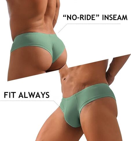 HOOFESAN Men's Underwear Micro Modal Bikini Briefs Low Rise Half Back Coverage Silky Touch Underpants Multipack in Kuwait