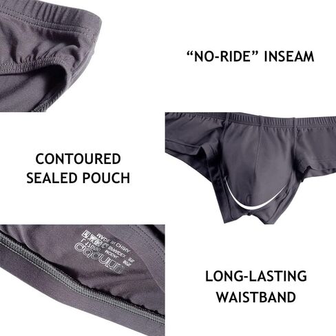 HOOFESAN Men's Underwear Micro Modal Bikini Briefs Low Rise Half Back Coverage Silky Touch Underpants Multipack in Kuwait