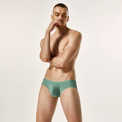 HOOFESAN Men's Underwear Micro Modal Bikini Briefs Low Rise Half Back Coverage Silky Touch Underpants Multipack in Kuwait