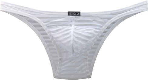 IKINGSKY Men's Sexy Brazilian Underwear See Through Bikini Under Panties Half Back Coverage Mens Underwear in Kuwait