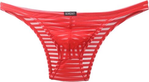 IKINGSKY Men's Sexy Brazilian Underwear See Through Bikini Under Panties Half Back Coverage Mens Underwear in Kuwait