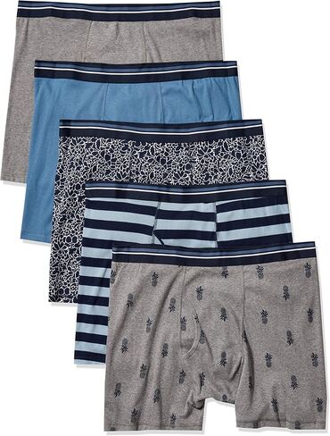 Amazon Essentials Men's Tag-Free Boxer Briefs, Pack of 5 in Saudi Arabia