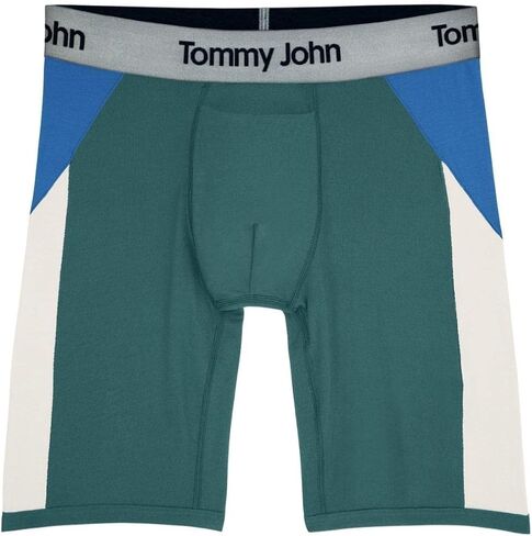ملابس داخلية للرجال من Tommy John - سروال داخلي ثانٍ من الجلد مع حقيبة محيطية ودرزة داخلية أطول 8 بوصات - نسيج حريري ناعم ومطاط in Saudi Arabia
