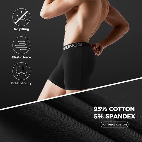 ملابس داخلية للرجال من Natural Feelings Boxer ملابس داخلية للرجال من القطن الناعم مفتوحة in Kuwait