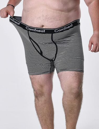ملابس داخلية للرجال من Comfneat مكونة من 5 قطع كبيرة وطويلة مقاس 3XL-7XL من القطن والألياف اللدنة مع ذبابة in Kuwait