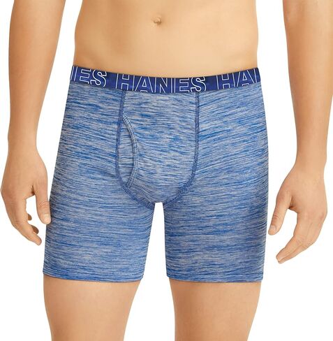مجموعة ملابس داخلية بوكسر للرجال من Hanes، ملابس داخلية شبكية للرجال ماصة للرطوبة، تبريد X-Temp مع التحكم في الرائحة، 3 قطع in Kuwait