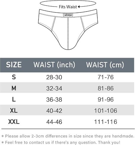 wirarpa Men's 100 Cotton Briefs Underwear No Fly Covered Waistband 4 Pack in Saudi Arabia