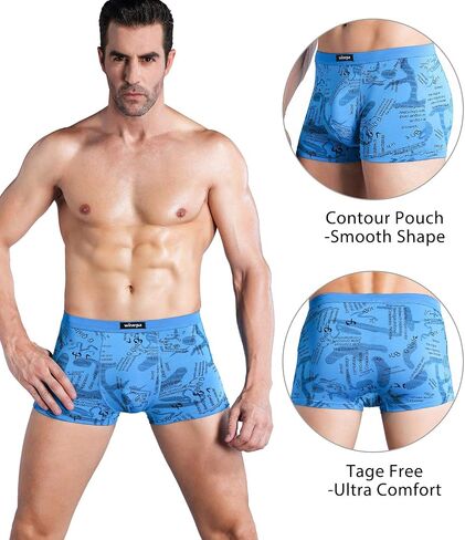 wirarpa Men's Breathable Modal Microfiber Trunks Underwear Covered Band Multipack in Kuwait