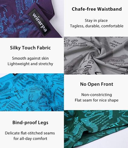 wirarpa Men's Breathable Modal Microfiber Trunks Underwear Covered Band Multipack in Kuwait