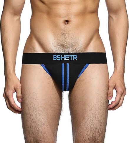 BSHETR Men's Jockstraps Athletic Supporters 4-Pack Cotton Work Out Underwear in Kuwait
