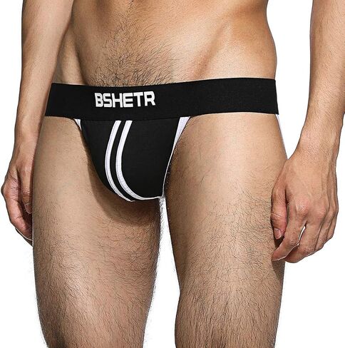 BSHETR Men's Jockstraps Athletic Supporters 4-Pack Cotton Work Out Underwear in Kuwait