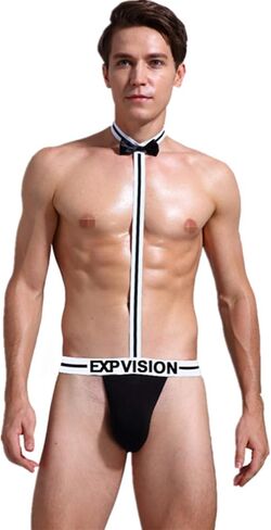 Men Sexy Underwear, Bow Tie Briefs Pouch Thong, Mens Low-Rise Lingerie, Premium Cotton Comfort Stretch Jockstrap in Kuwait