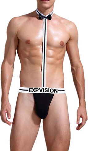 Men Sexy Underwear, Bow Tie Briefs Pouch Thong, Mens Low-Rise Lingerie, Premium Cotton Comfort Stretch Jockstrap in Kuwait